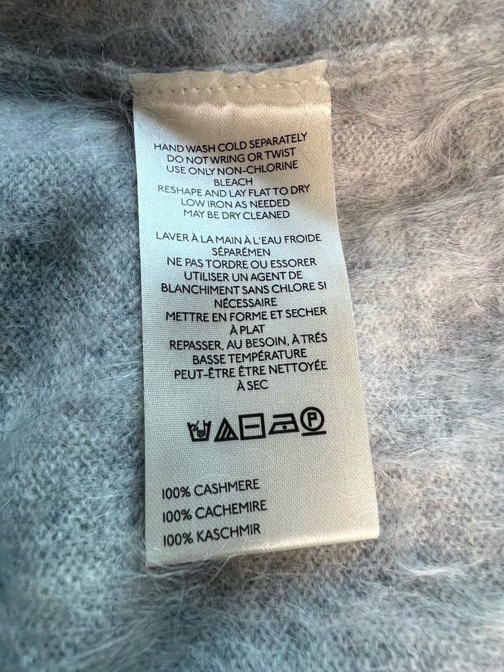 Free People V- Neck Cashmere Sweater Light Gray M NWOT - Picture 8 of 8